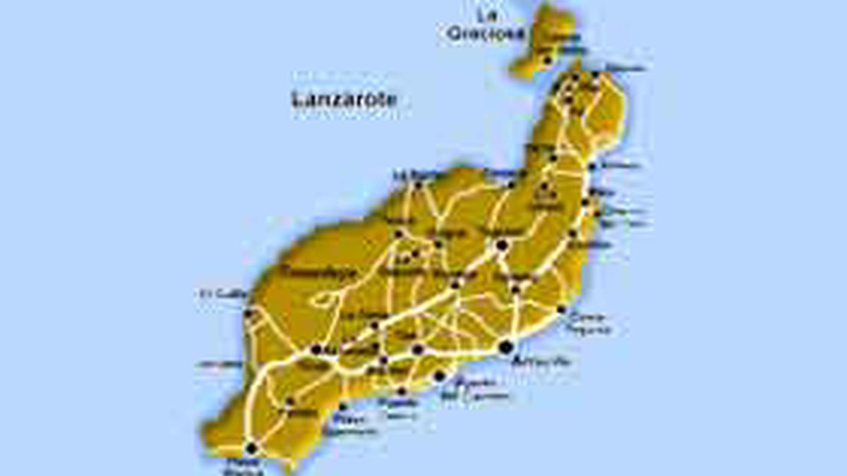 Mapa localizador de Lanzarote