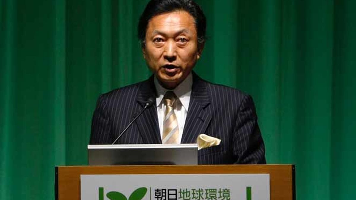 Yukio Hatoyama en una cumbre sobre el clima