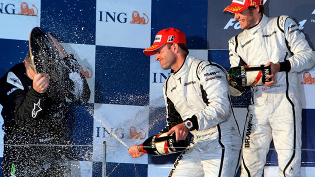 Celebración junto a sus compañeros