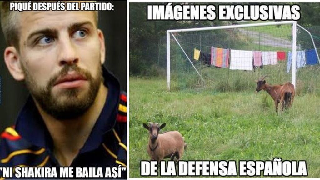 Humor en la red: Las ovejas de la defensa española contra el vuelo de Van Persie