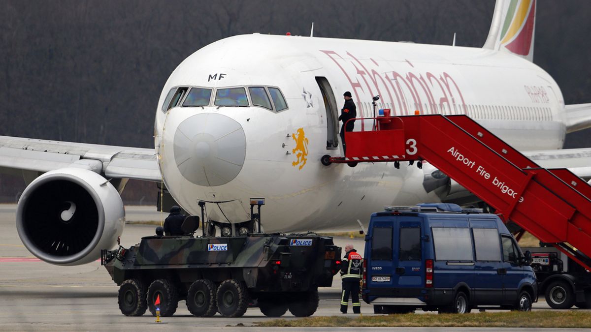 El avión de Ethiopian Airlines secuestrado por su copiloto