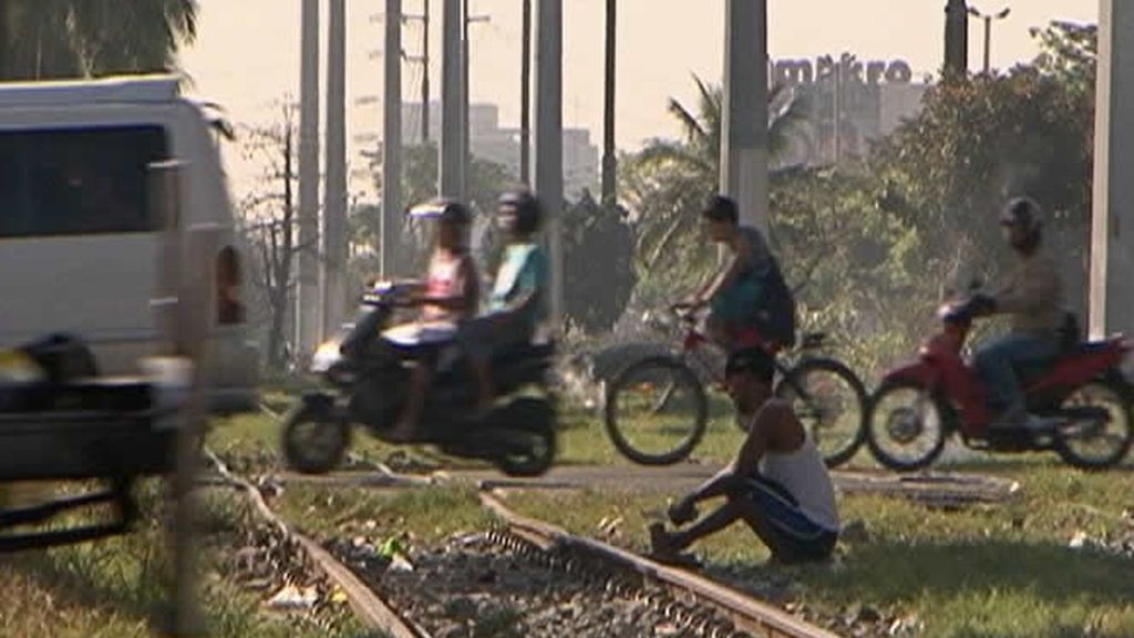 Mucho tráfico en Manila