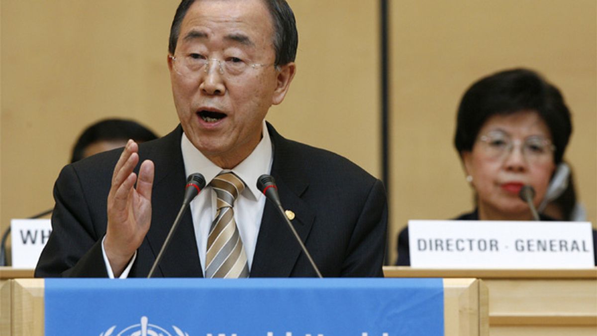 Ban Ki Moon en el congreso anual de la OMS