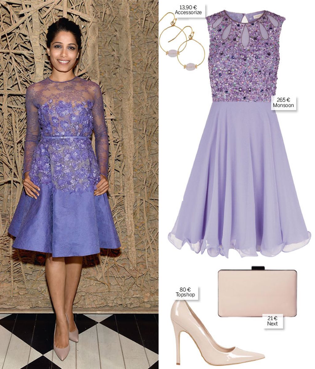 Look de fiesta de Freida Pinto