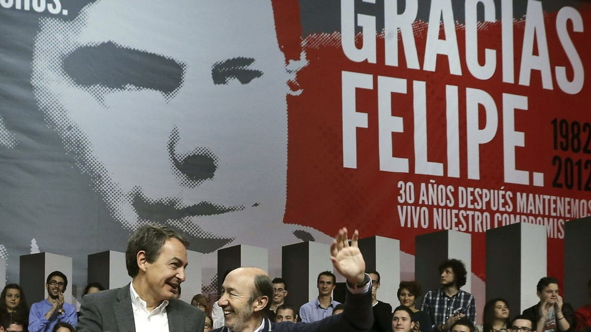 Zapatero y Rubalcaba homenajean a Felipe González