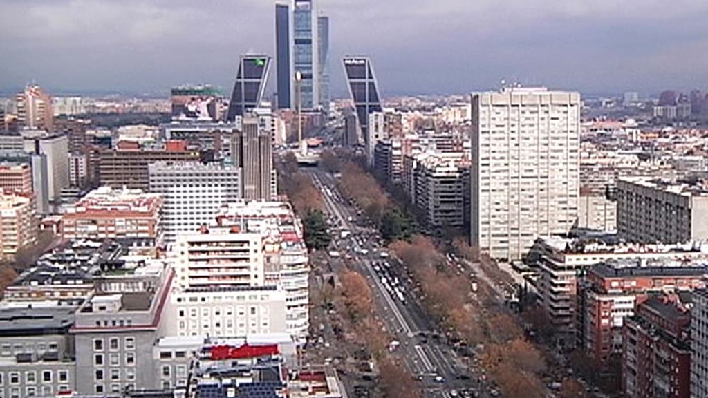 Vista aérea del Paseo de la Castellana
