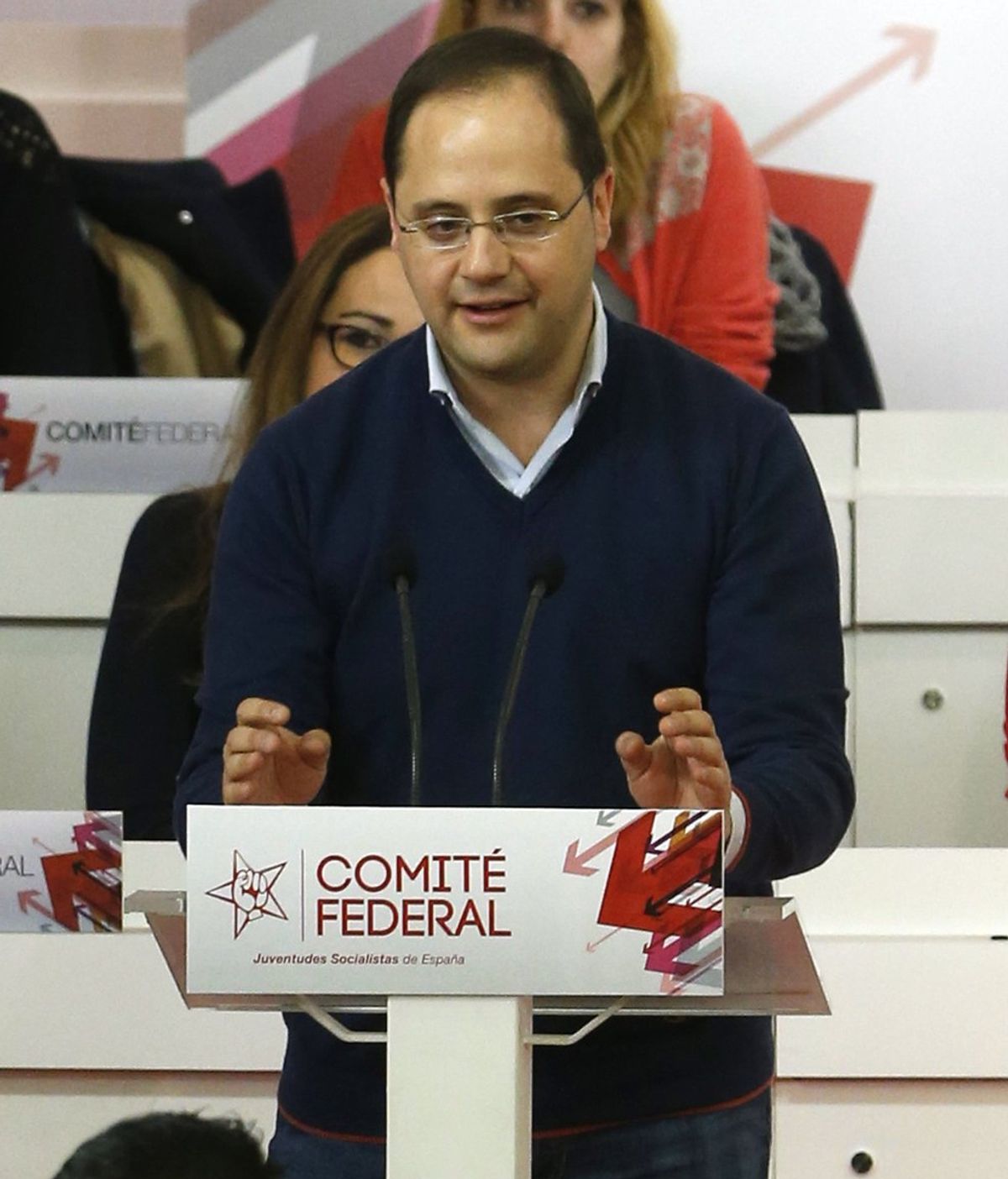 César Luena en un acto del PSOE