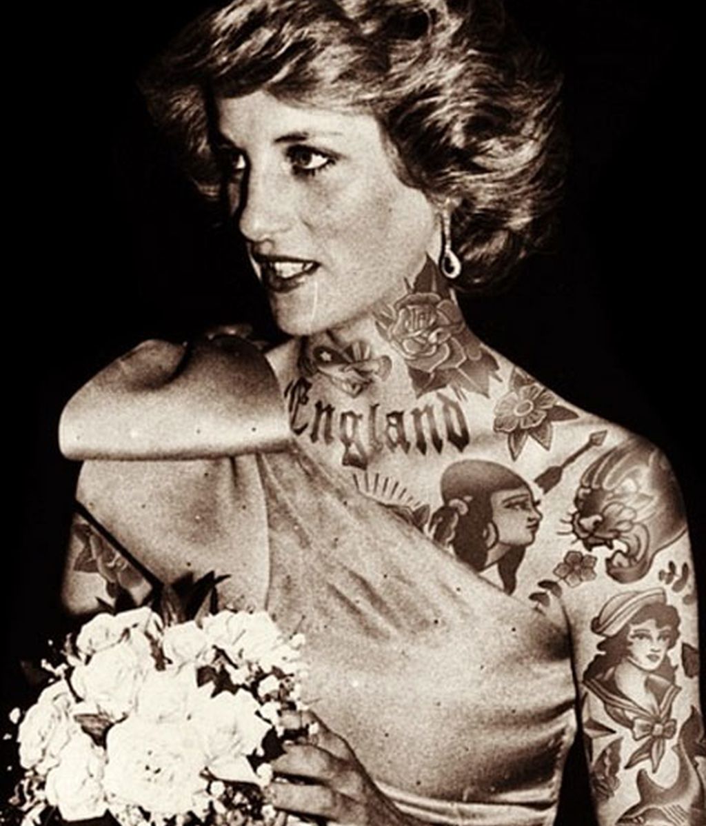 Kate Middleton, Lady D, Marilyn Monroe: así serían las celebrities cubiertas de tatuajes