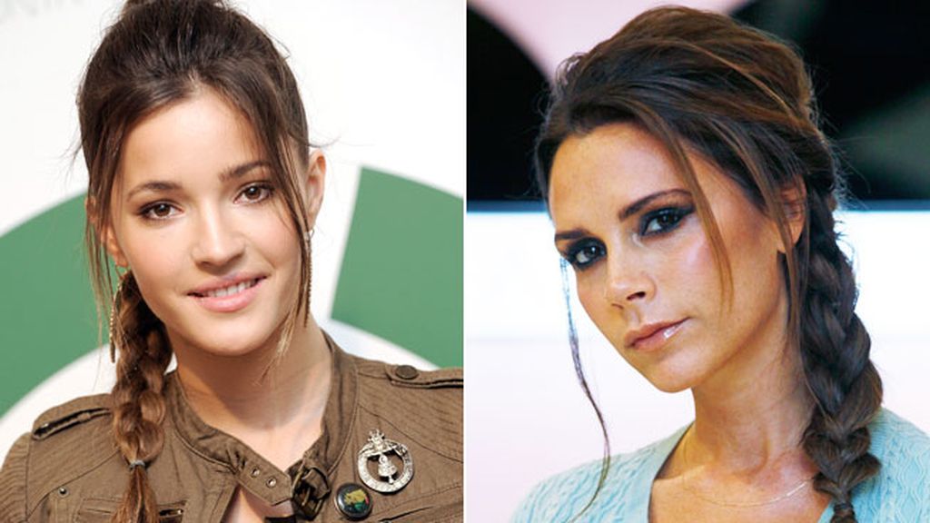 Malena Costa y Victoria Beckham, mechones sueltos