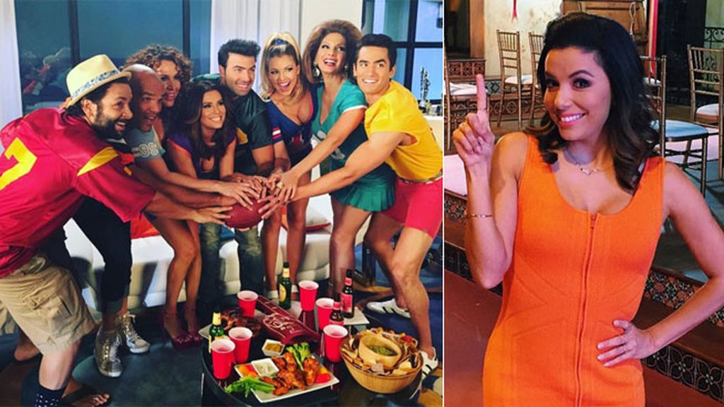 Eva Longoria lo vio con sus compañeros de 'Telenovela', ¡no faltaron las alitas!