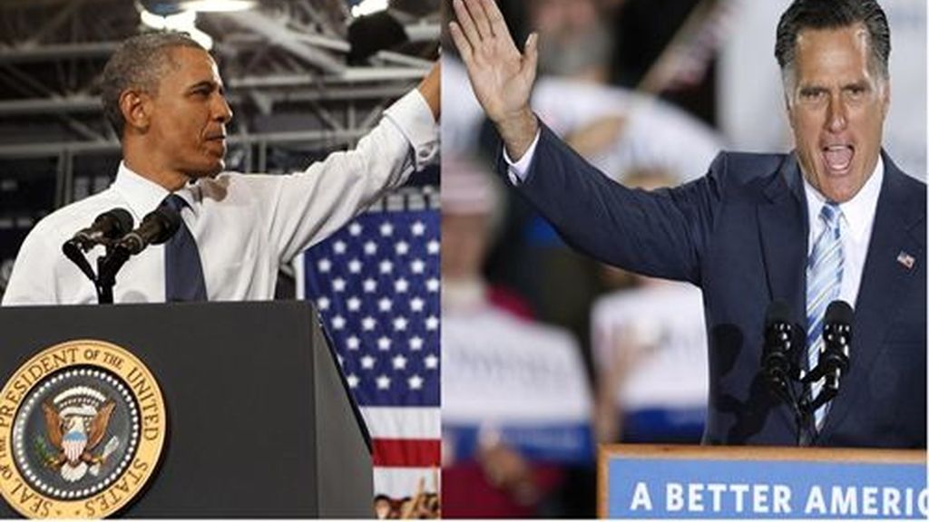 Barack Obama y Mitt Romney
