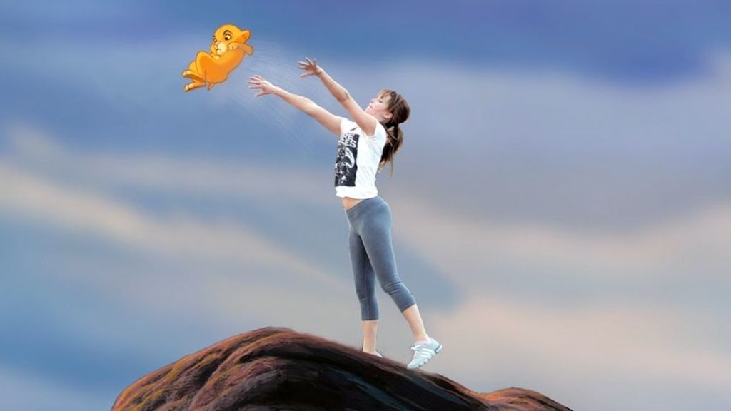 La actriz fue fotografiada mientras intentaba encestar la pelota