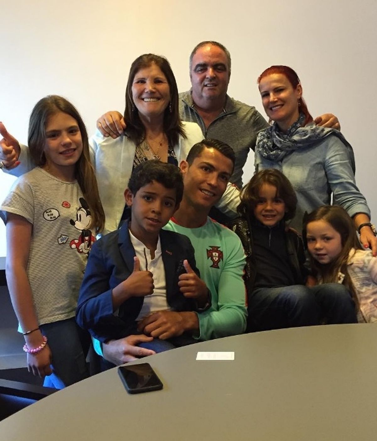 Cristiano Ronaldo y familia