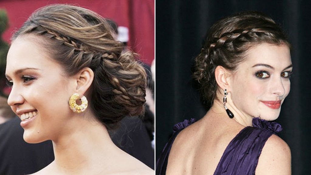 Jessica Alba y Anne Hathaway, trenzas para morenas