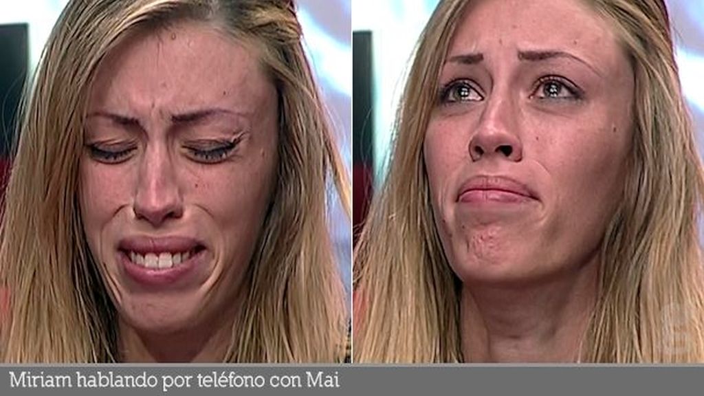 Miriam hablando por teléfono con Mai