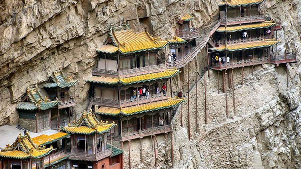 El templo colgante de Hengshan (China)