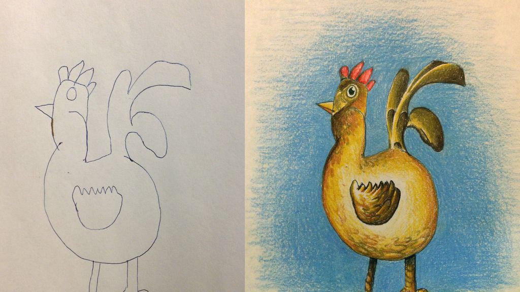 Un padre creativo recrea los dibujos de sus hijos con sorprendentes resultados
