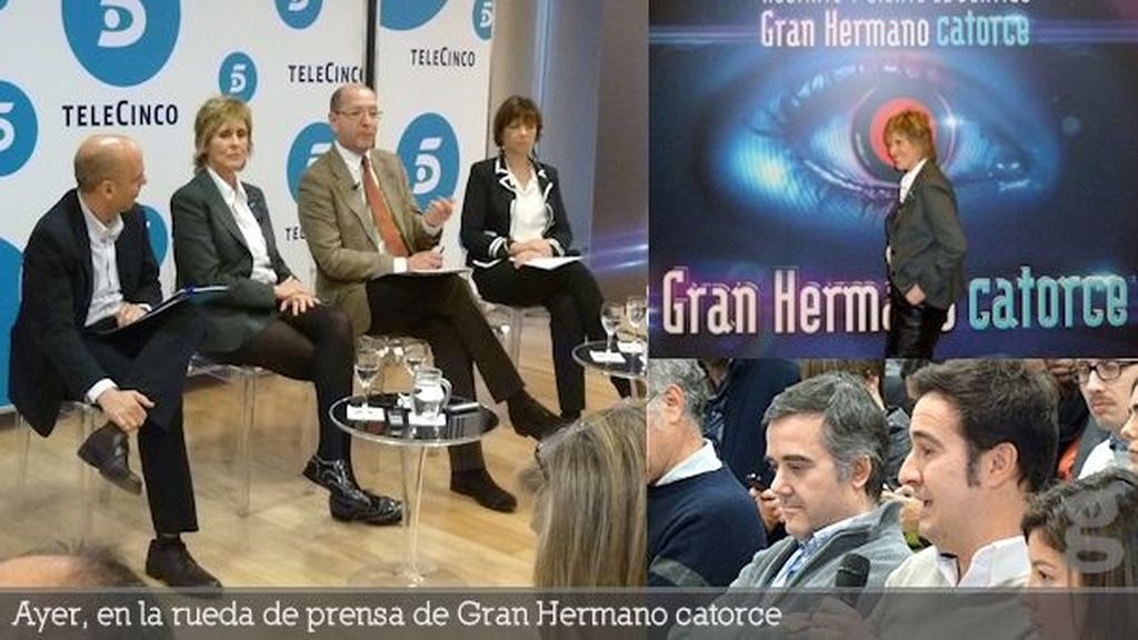 Ayer, en la rueda de prensa de Gran Hermano catorce