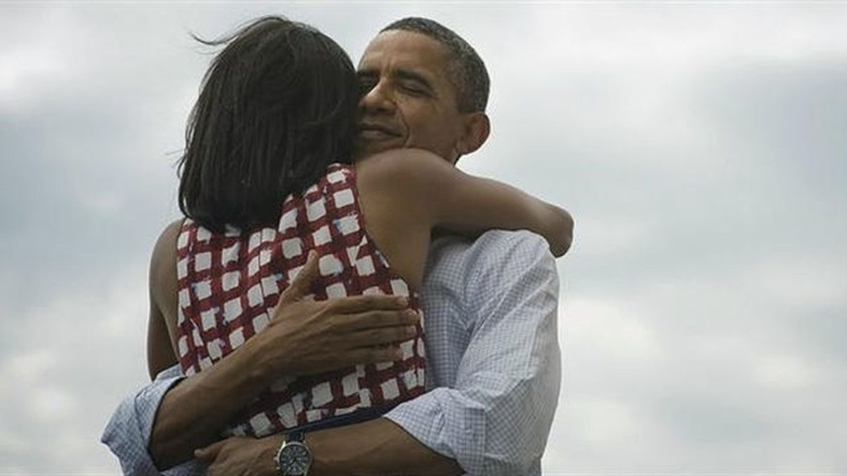 El presidente Obama ha colgado esta foto en Twitter al saberse ganador