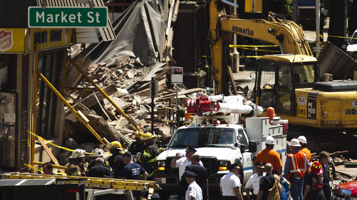 Al menos seis muertos en el derrumbe de un edificio en Filadelfia