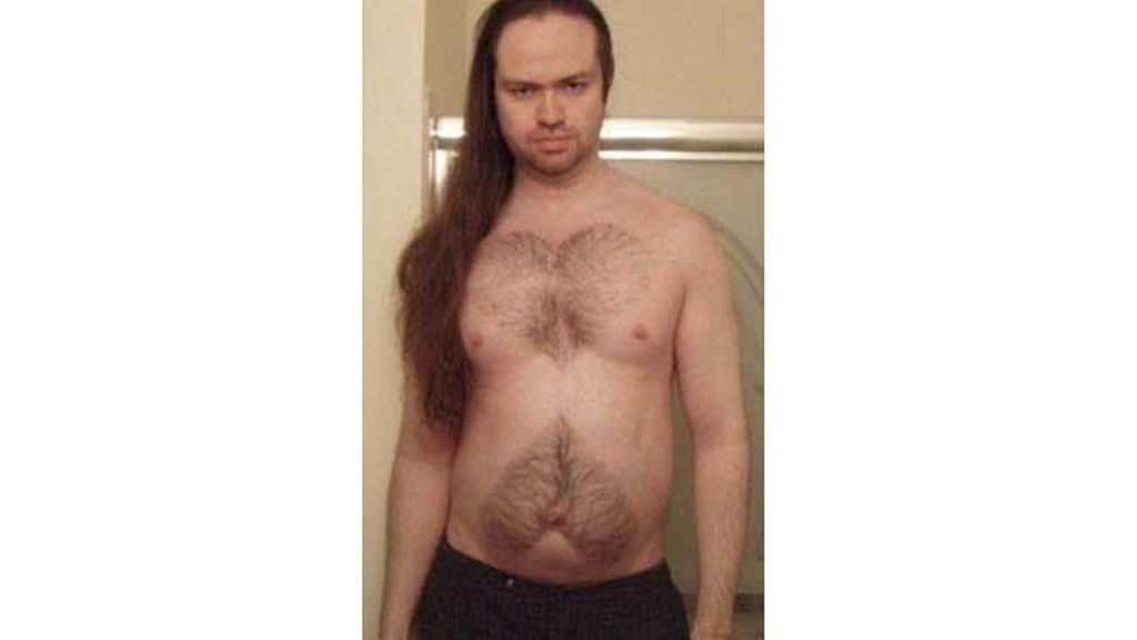 El vello masculino convertido en arte