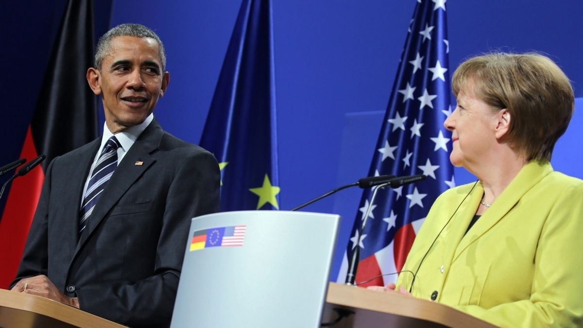 Obama y Merkel en Hannover