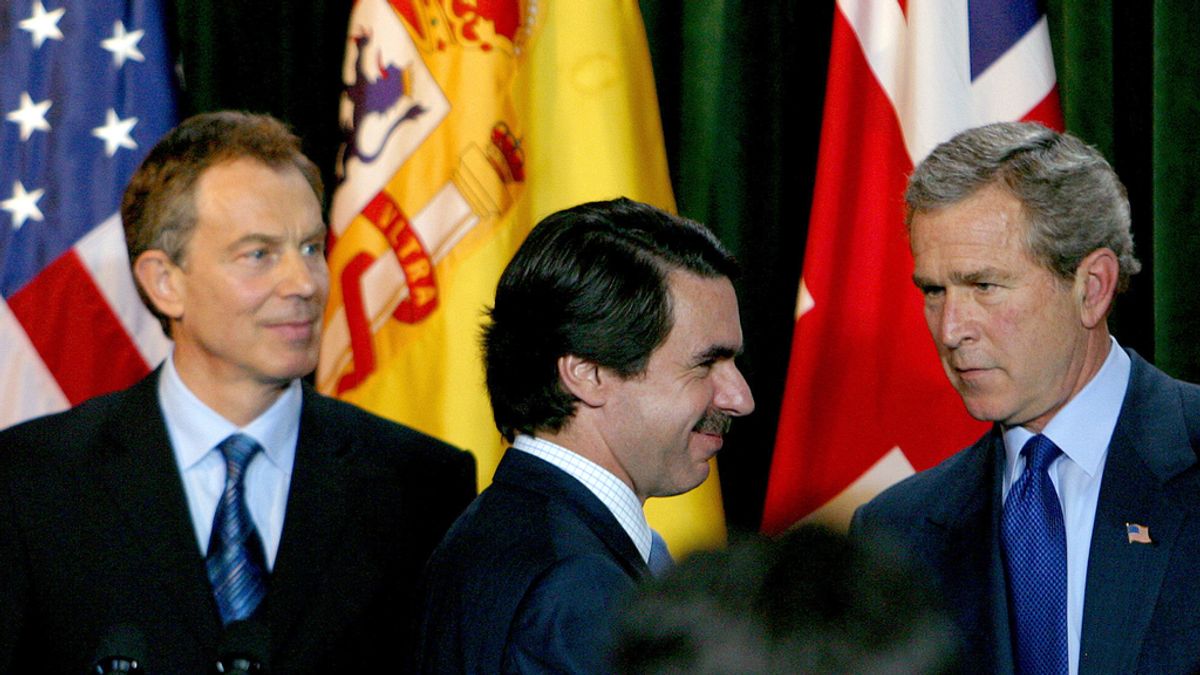 Blair, Aznar y Bush, abanderados de la invasión a Irak