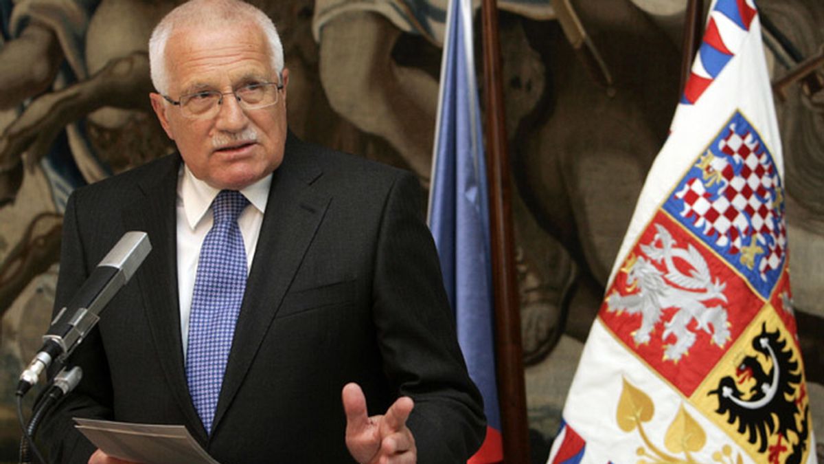 El presidente checo Vaclav Klaus