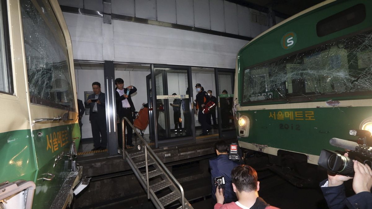 Accidente en el metro de Seúl. Foto: EFE