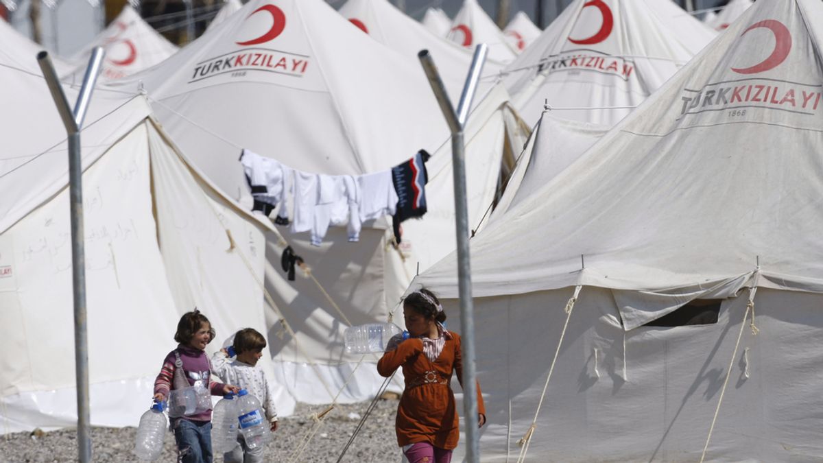 Refugiados sirios en el campo turco de Gazintep