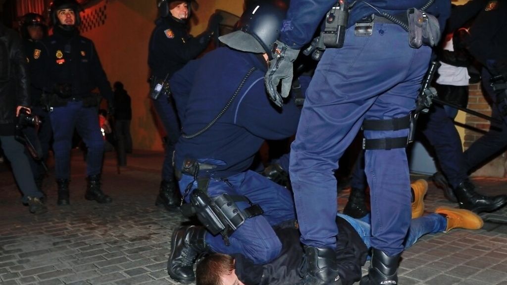 Disturbios en la 'Marea Ciudadana' en Madrid