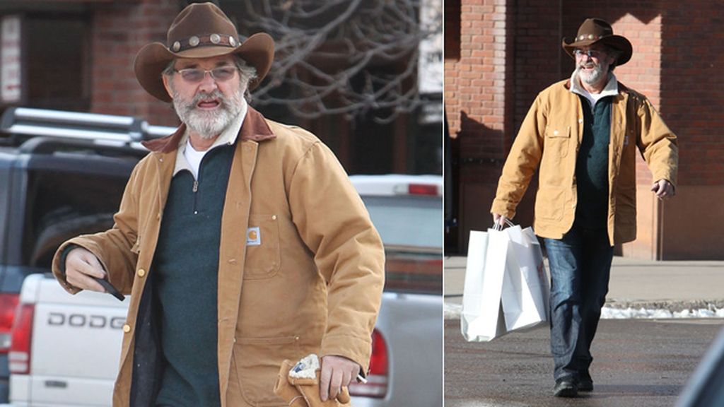 Kurt Russell, pareja de Goldie Hawn, un cow boy en la nieve