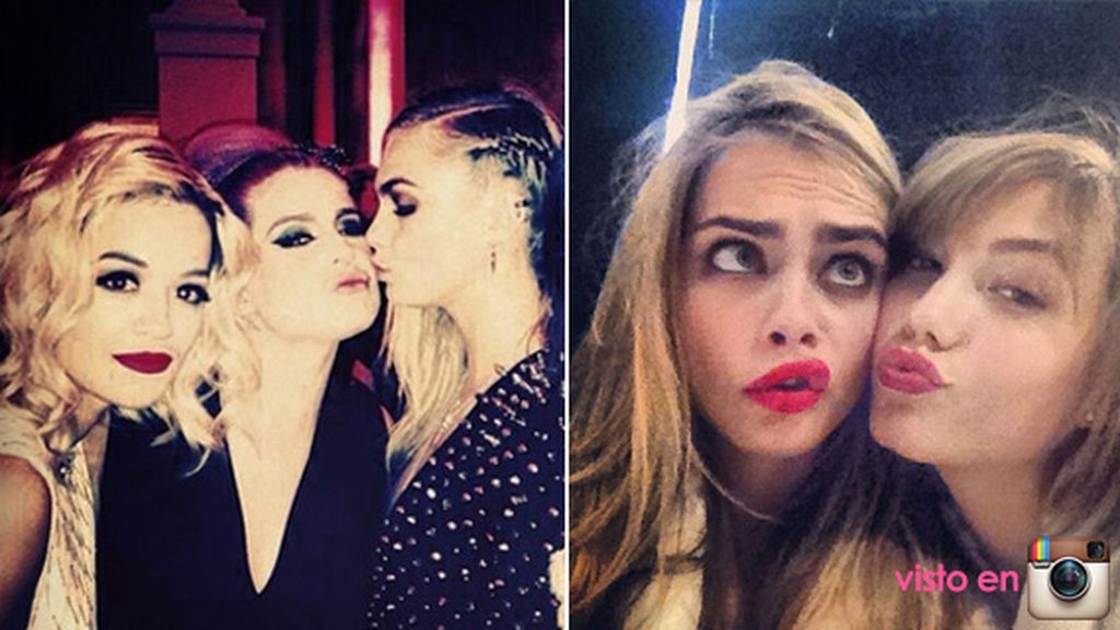 Las Delevingne se comen a besos a Sienna Miller y a sus otras amigas