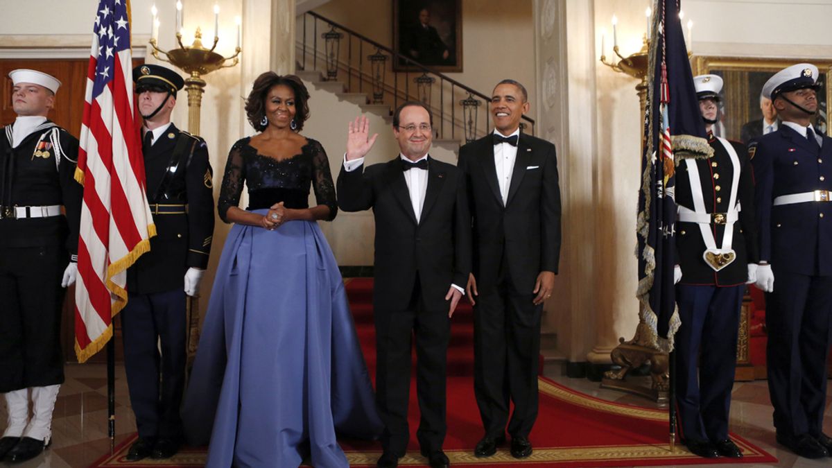 Cena de gala en honor de Hollande en la Casa Blanca