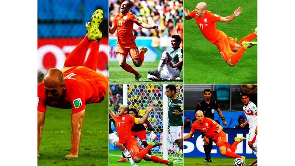 Los 'clavados' de Robben en forma de meme