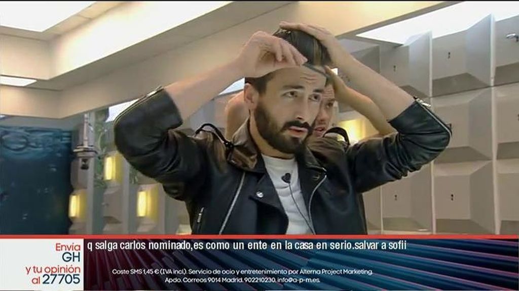 Aritz se afeita para la fiesta rocabilly de 'GH16'
