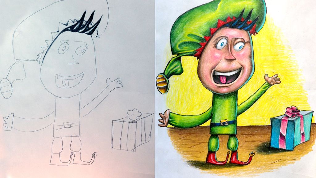 Un padre creativo recrea los dibujos de sus hijos con sorprendentes resultados