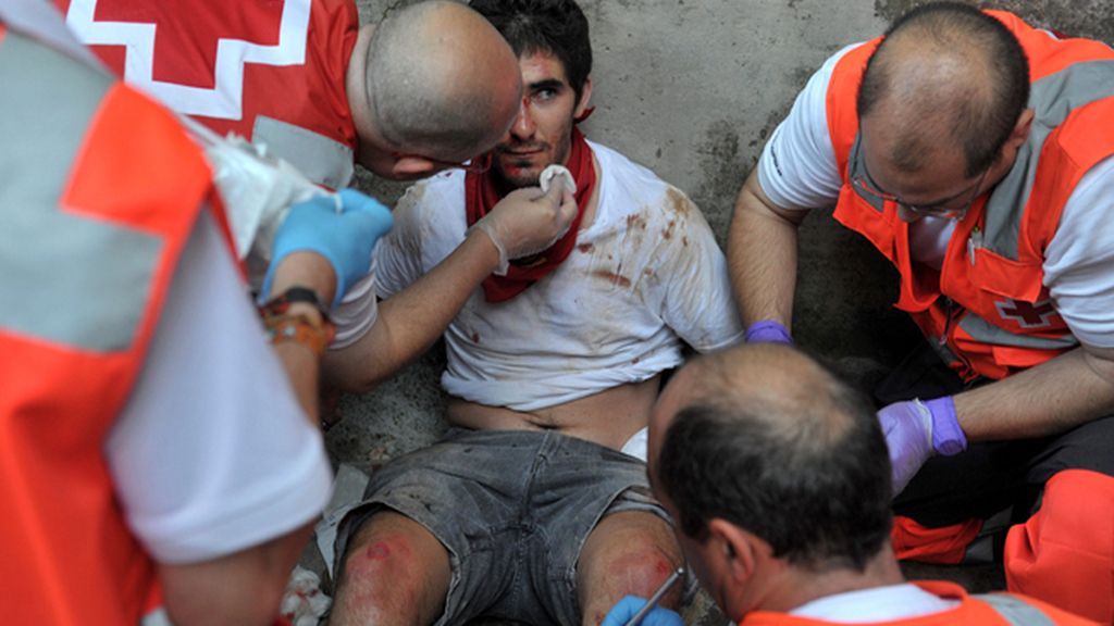 Dramático encierro en la fiesta de San Fermín
