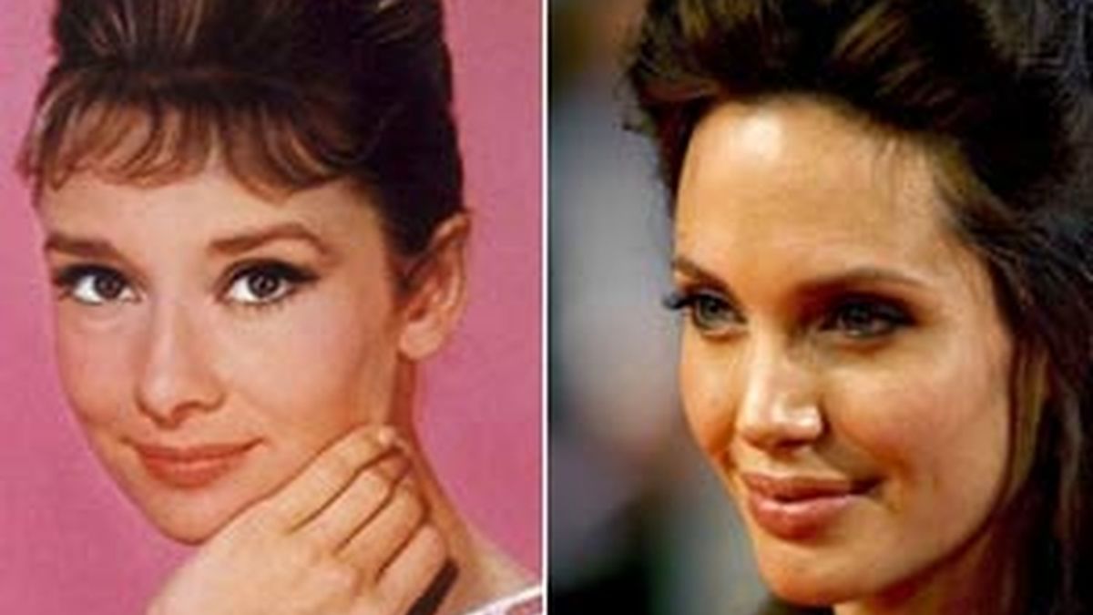 Angelina envidia de Audrey Hepburn su labor humanitaria más que su físico, y le gustaría poder ayudar a tanta gente como en su día consiguiera la actriz belga. Foto: EFE,