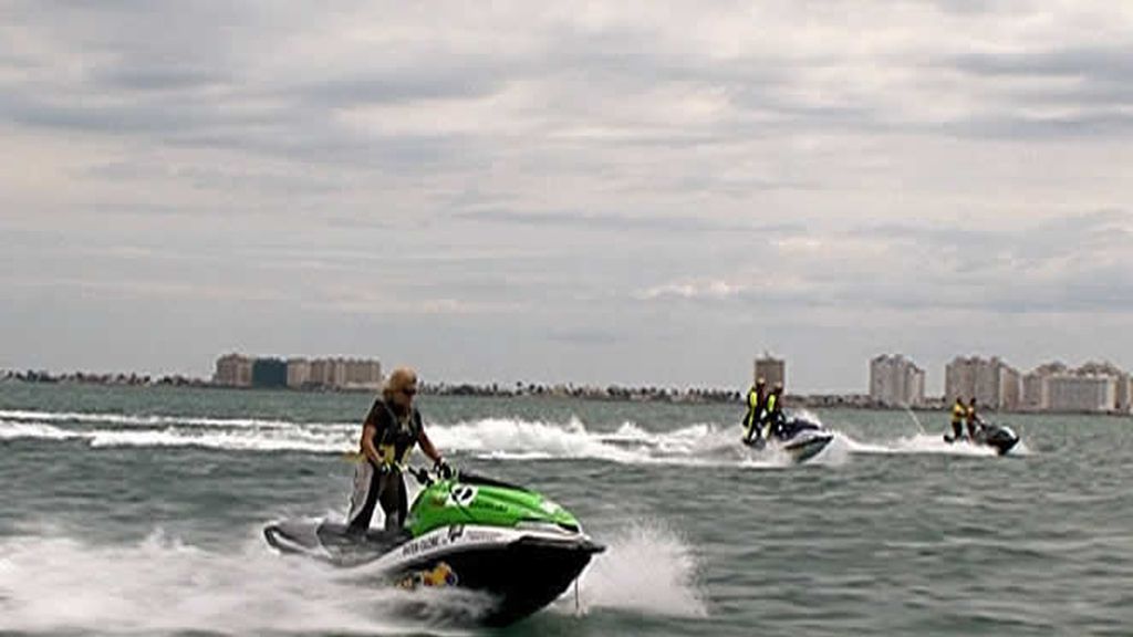 Con la moto acuática en el Mar Menor
