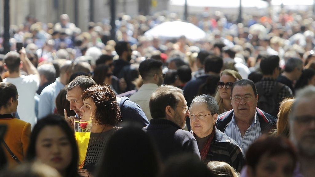 Las calles de Barcelona en el Día de Sant Jordi