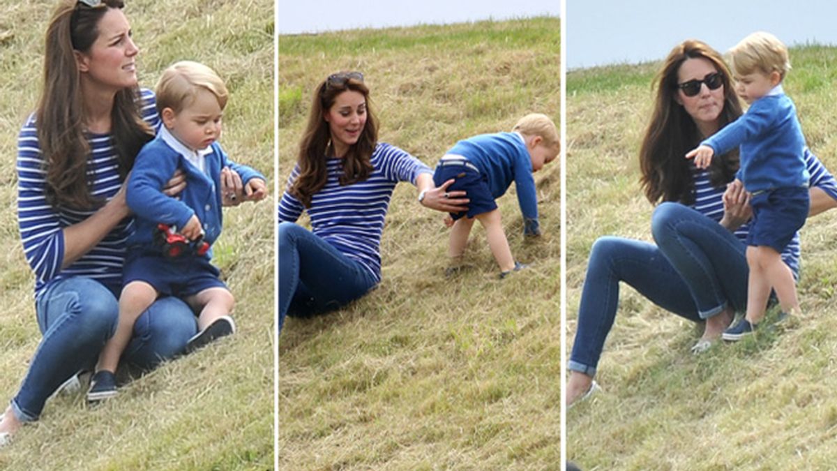 Kate Middleton en el polo con el príncipe George