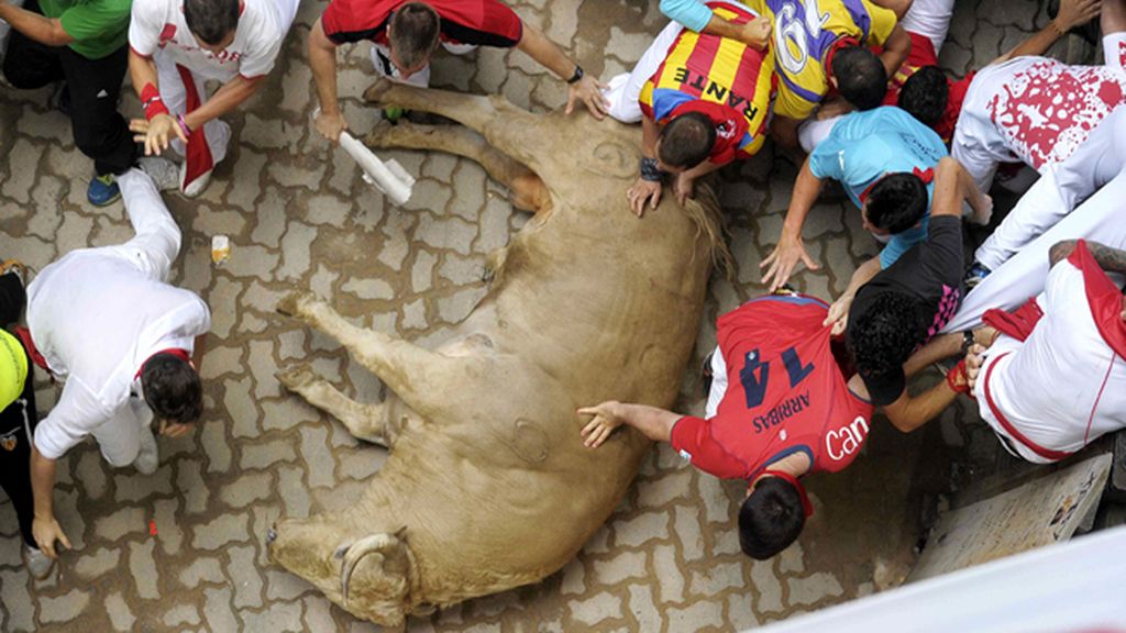 Dramático encierro en la fiesta de San Fermín