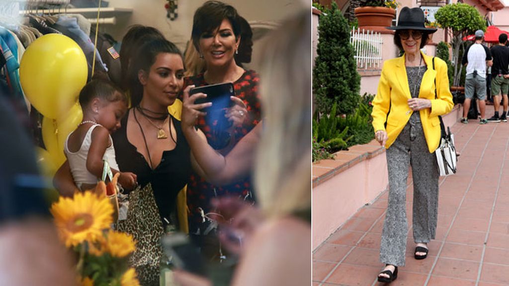 La primera vez en público de Saint West: el clan Kardashian celebra el Día de la Abuela