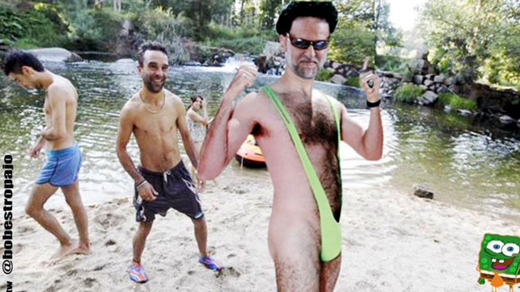 El baño del presidente en el río Umía