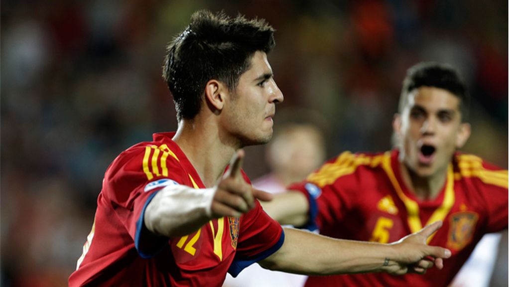 Álvaro Morata con la selección Sub21