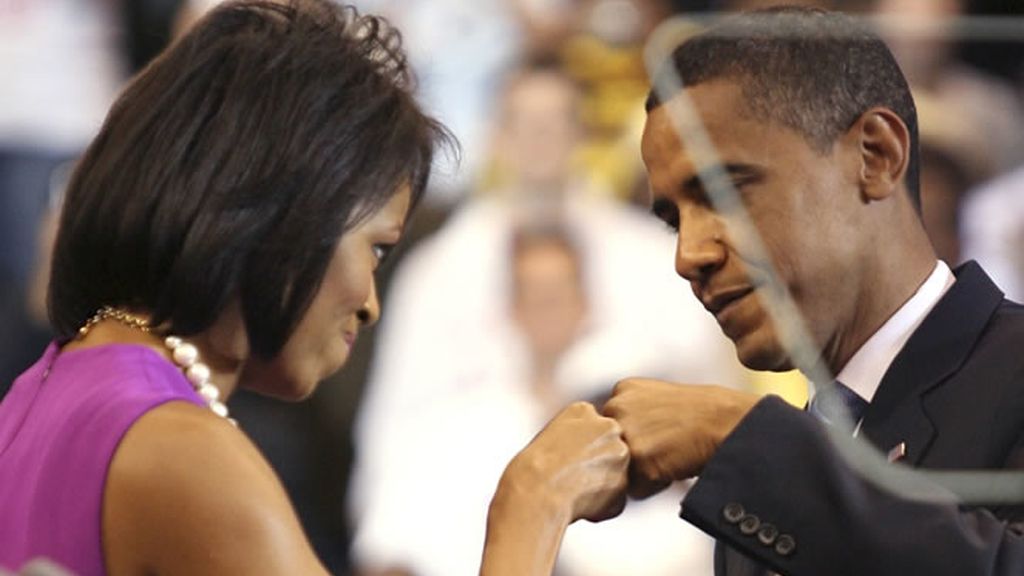 Obama con su mujer