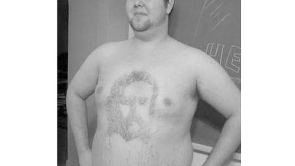 El vello masculino convertido en arte