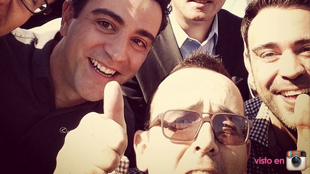 Risto Mejide y Xavi Hernández y su autofoto