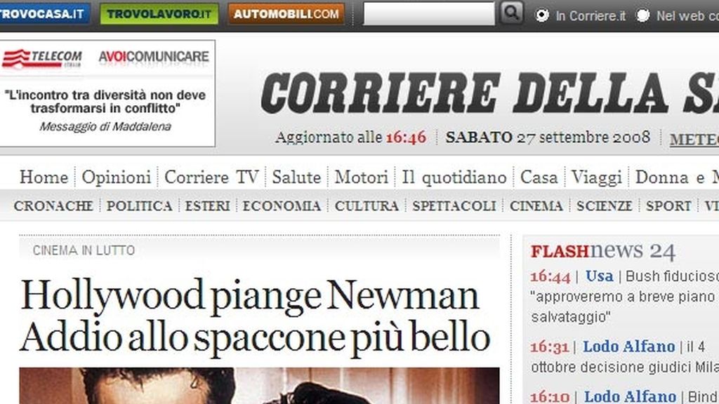 Muerte de Paul Newman: la prensa